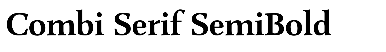 Combi Serif SemiBold
